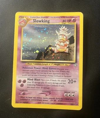 Pokemon TCG Slowking Neo Genesis Holo Rare Card 14/111 Vintage WOTC LP - Image 1 of 4