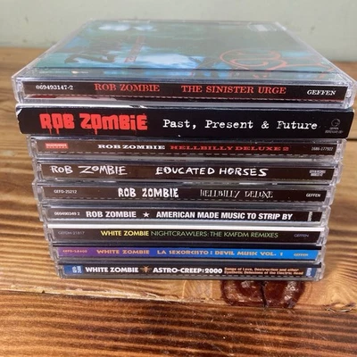 Rob Zombie White Zombie CD Lot Bundle Collection 9 CDs 10 DISCS ALL VG+ Cond. - Image 1 of 4