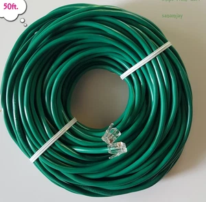 50ft. RJ11 RJ12 CAT5e Green DSL Telephone Data Cable For Centurylink, AT&T, etc - Picture 1 of 1