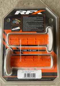 RFX BIKE GRIPS DUAL COMPOUND GRIPS ORANGE / WHITE - Picture 1 of 2