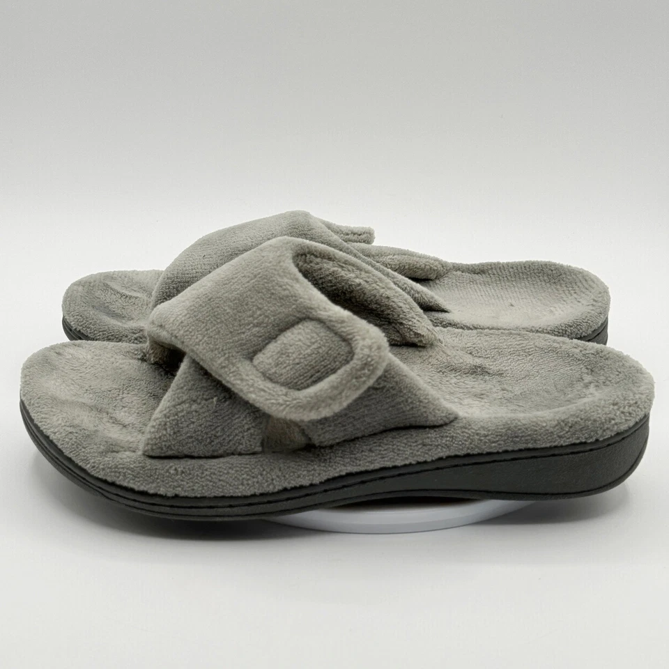 Zapatillas Vionic Relax Fuzzy para mujer talla 9 grises Foto 1 de 4