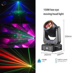 LED 150W Moving Head Beam Light Bee Eye Laser DMX512 Control For Disco DJ Stage - Picture 1 of 19