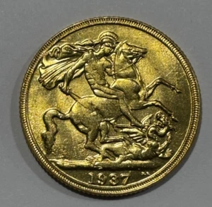 1937 Great Britain Edward VIII Fantasy Medal Gold Coin in Capsule 4.2g 21mm - Bild 1 von 6
