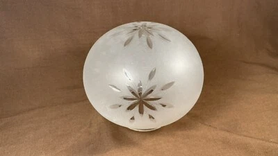 Винтажная антикварная матовая стеклянная лампа потолочный свет абажур глобус ар-деко MCM - Изображение 1 из 4