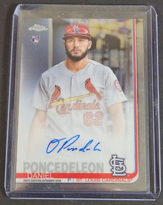 2019 Topps Chrome Daniel Poncedeleon RC Auto Rookie