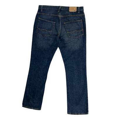 Jeans masculino Free World Night Train 36x34 azul lavagem escura solto reto - Imagem 1 de 4