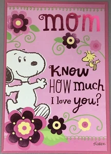 Hallmark Happy Mother's Day Card SNOOPY Peanuts MOM FROM KID 8x5.5 - Picture 1 of 4