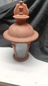 Old Vintage Wall Mount Carriage Lantern Cast Aluminum Porch Light Sconce - Picture 1 of 4