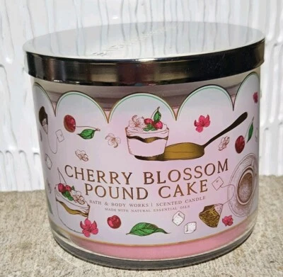 1-Bath & Body Works樱花磅蛋糕3芯蜡烛 — 第 1/3 张图片