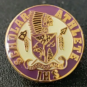 Cloisonne Enamel Lapel Hat Pinback Issaquah High School Scholar Athlete Estate - Picture 1 of 3
