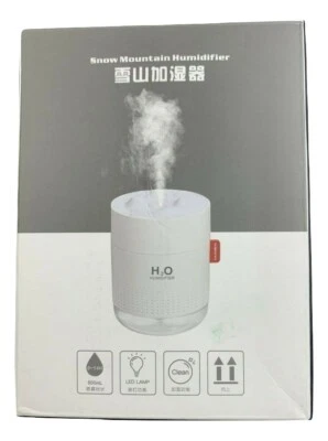Snow Mountain USB Humidifier H2O 500mL Mini Air Diffuser LED Lamp GXZ-J623 - Image 1 of 4