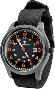Orologio da polso Smith & Wesson Cadet Cinturino Nero & Arancione Resistente all'acqua W369OR - Foto 1 di 1