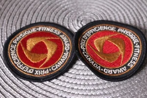2x canada prix d'efficience physique fitness award Québec Badge patches - Picture 1 of 1