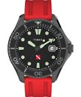 Timex Red Mens Analogue Watch Deep Water Tiburon Automatic Tw2w21000