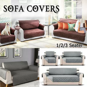 Sofa Slip Covers Waterproof 1/2 Seater Arm Chair Furniture Protector Couch Pet - Picture 1 of 16