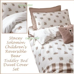 Stacey Solomon Bear Reversible Toddler Bed Duvet Cover Children's Bedding NEW - Picture 1 of 24