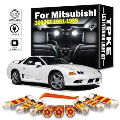 Kit de 12 bombillas LED para coche mapa interior domo luces para Mitsubishi 3000GT 1991-1999 Foto 1 de 4