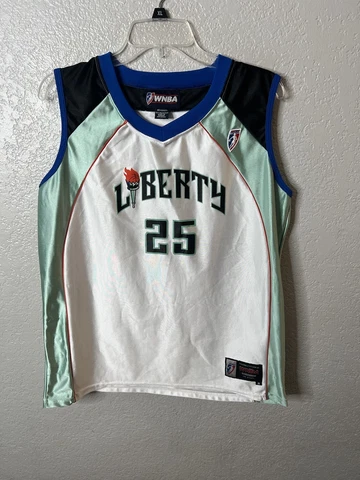 WNBA New York Liberty NY BECKY HAMMON # 25 Basketball Jersey Reebok Medium 22x27 Cover