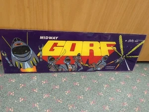 Bally Midway Gorf Original Arcade Festzelt Schild (26"x 8") nur Glas - Bild 1 von 12