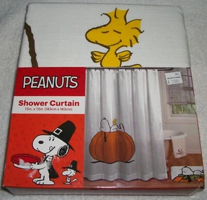 Tenda doccia caduta Jay Franco and Sons 100% cotone arachidi Snoopy 72x72 NOS - Foto 1 di 13