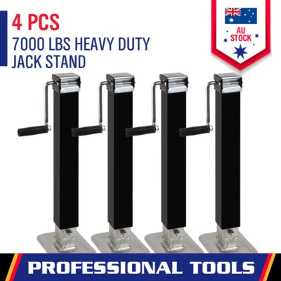 4-Piece TRAILER CARAVAN JACK STAND 7000LBS HEAVY DUTY CANOPY STABILIZER LEGS - image 1 of 4