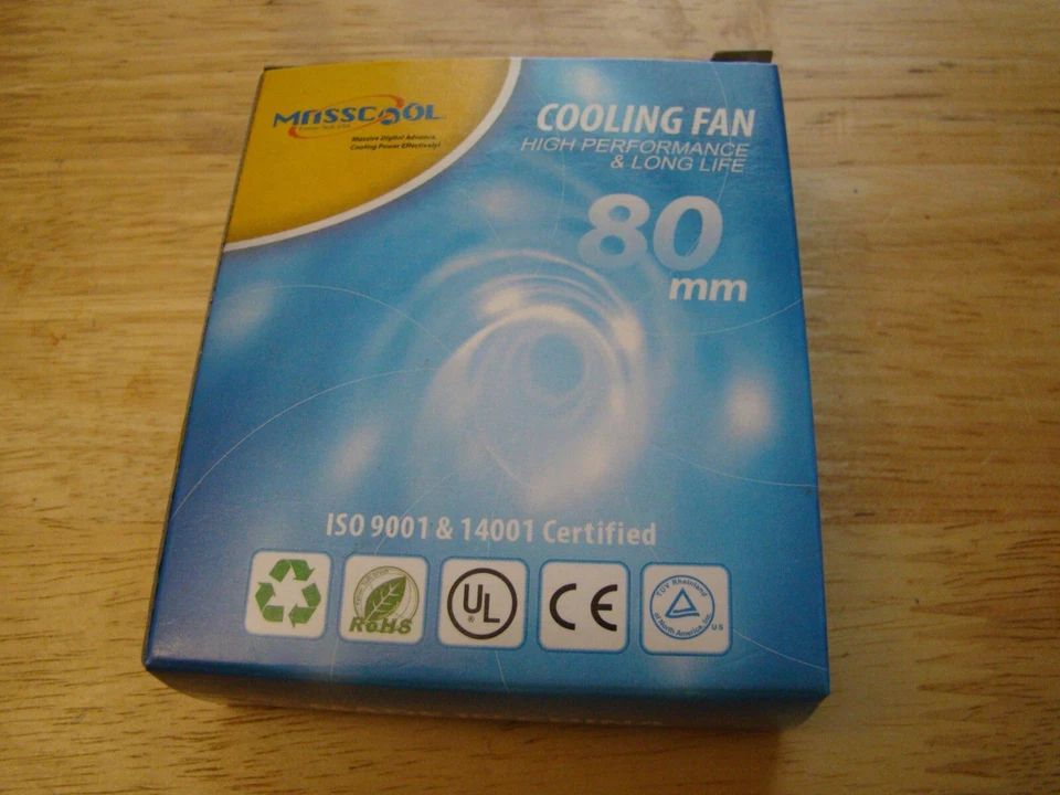 MASSCOOL FD08025S1M3/4, 80mm Cooling 3pin /4-Pin PSU Connector Fan - Image 1 of 4