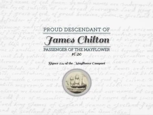 James Chilton  - Mayflower Pilgrim Commemorative 8x10 print certificate - Picture 1 of 2
