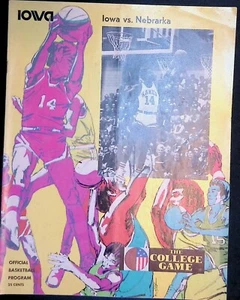 1970'S Iowa Hawkeyes basketball program schedule vs Nebraska - Picture 1 of 2