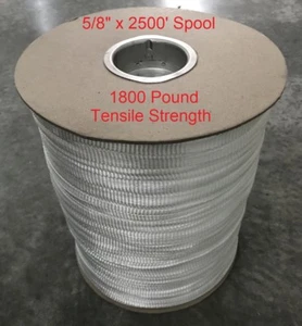 Correa plana para árbol cuerda corbata 5/8" x 2500' cinta para tirar de mula - Imagen 1 de 4
