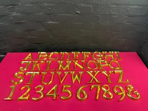 POSH GRAFFITI Decorative Gold Wooden Letters and Number 12 cm Multi Listing - Picture 1 of 60