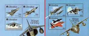 GIBRALTAR 1999/2001 FIGHTER PLANES x2 S/S MNH MILITARY - Picture 1 of 1