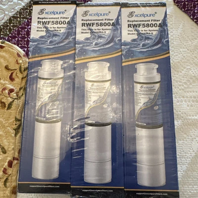 EXCELPURE RWF5800A Refrigerator Water Filter 3 Pack Sealed for Frigidair - Image 1 of 3