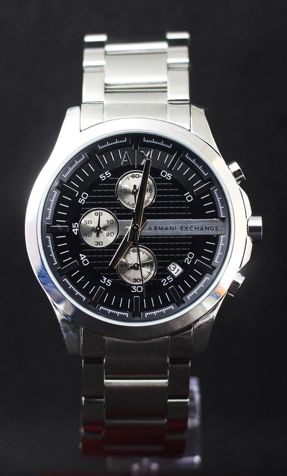 Hermoso reloj para hombre Armani Exchange cronógrafo en esfera negra con fecha Quarzt Foto 1 de 4