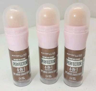 Maybelline New York Age Rewind Perfector 4-in-1 Glow Makeup 04 Deep Fonce 3 Pack - Image 1 of 2