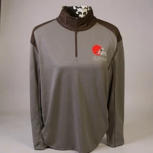 Cleveland Browns NFL Team Apparel Uomo Taglia Large Pullover 1/4 Zip Calcio - Foto 1 di 5