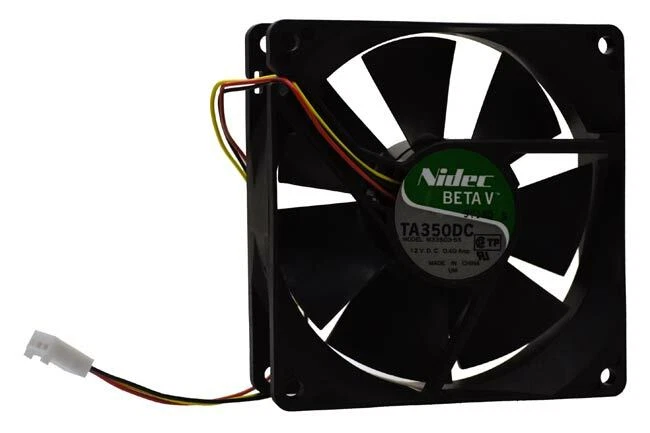 Nidec 12V Fan (92x92x25 MM)  Locked Rotor Alarm, Thermistor Control Sensor - Image 1 of 1