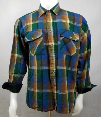 Camisa con botones multicolor talla grande Mikael York Collection para hombre Foto 1 de 4