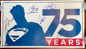 Superman 75 Years 2013 Comic Con Poster Signed x6 Henry Cavill Tim Daly PSA/DNA - Picture 1 of 10