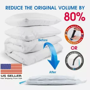 20 x Vacuum Storage Bag For Convenient Travel Space Saving Clothes Ziploc Bag - Picture 1 of 28