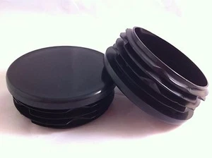 4 Plastic Blanking End Caps Cap Round Tube Inserts 60mm - Picture 1 of 3