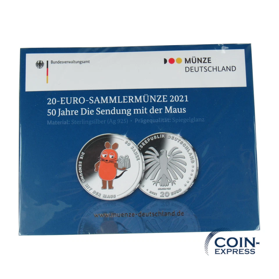 *** Freie Auswahl ! 20 Euro Gedenkmünze Deutschland 2016 - 2021 PP Spiegelglanz - Bild 1 von 1