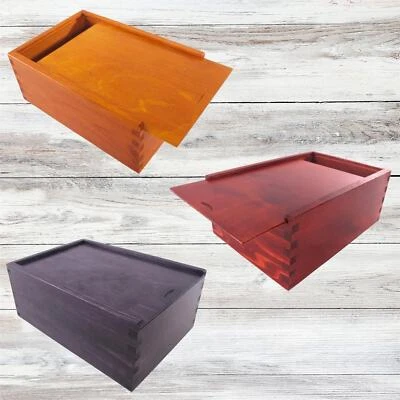 Pinewood Box Crayons Art Supplies Large Pencil Case Holder Container | 3 Colours - Image 1 of 4