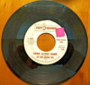 Chad Mitchell Trio-Alberta/Come Along Home- White Label Promo 45 RARE - Picture 1 of 2