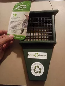 Suet Feeder mit Schwanzstütze recycelt grün, brandneu mit Etikett - Bild 1 von 4