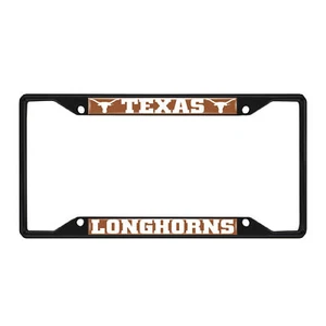 Fanmats NCAA Texas Longhorns Black Metal License Plate Frame  - Picture 1 of 1