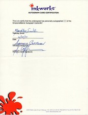 Signed Contract YEARDLEY SMITH Inkworks AUTOGRAPH Card Certification SIMPSONS