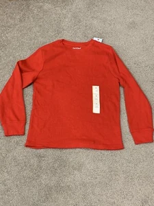 Cat & Jack Thermal T Shirt Girls Small (6/7) Red Waffle Knit Long Sleeve NWT - Picture 1 of 14