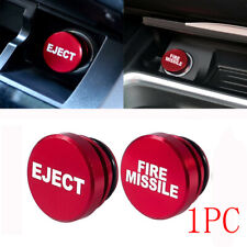 Universal Eject Fire Missile Button Car Cigarette Lighter Cover Accessories Red
