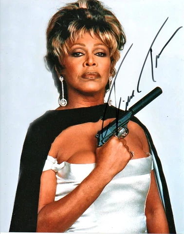 Hand Signed Tina Turner Goldeneye James Bond 10x8 Photo Autograph Sticker Coa Cover