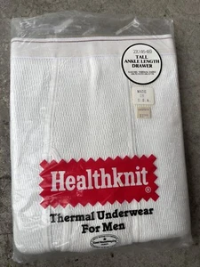 Healthknit Thermal Underwear Bottoms 2XL VTG Ankle Length USA 70s Deadstock VTG - Picture 1 of 2